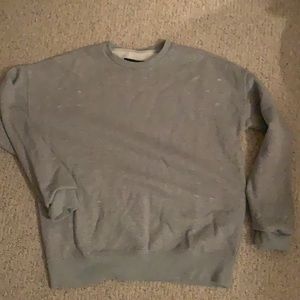 Gray distressed Treasure & Bond girls crew neck